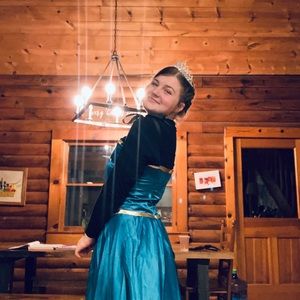 Selling an Elsa Coronation Dress! Note:: Size is an XL but fits more of a M:)